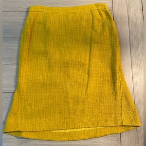 J. Crew Boucle Midi Skirt in Marigold